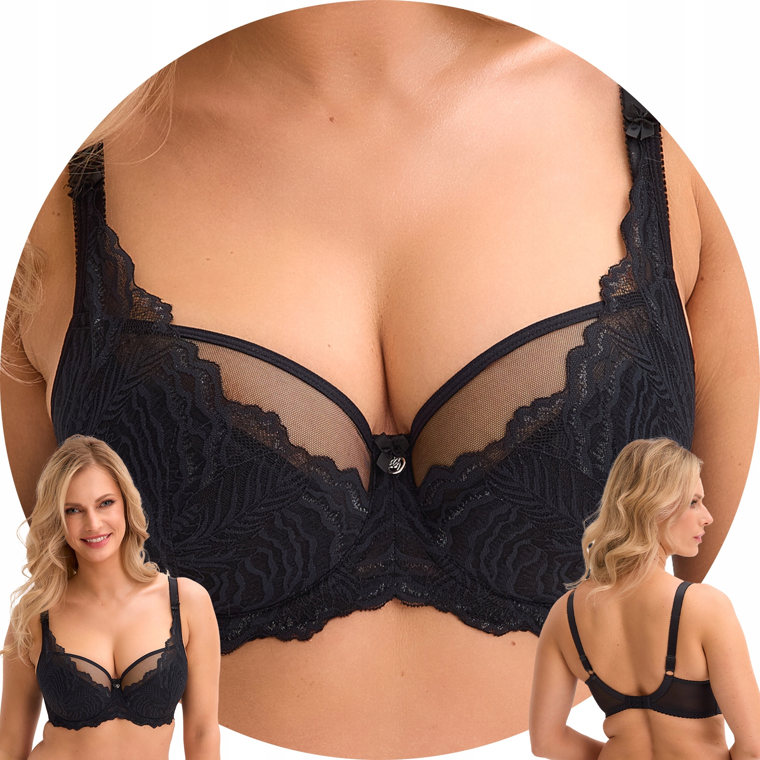 Gaia 1228 Isla Polovyztužená podprsenka Semi Soft černá 80B