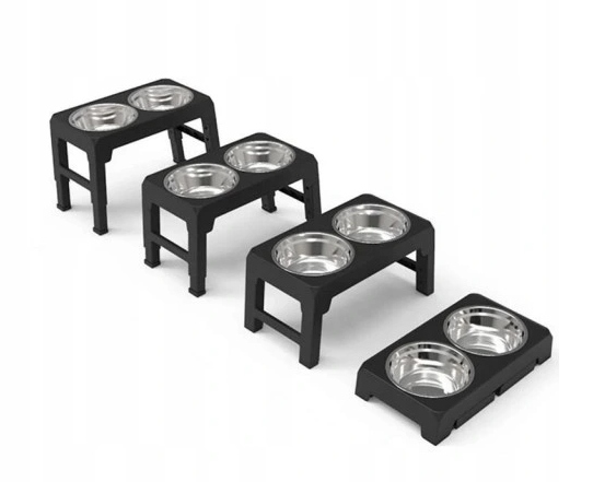 Miska Dla Psa Podwójna Regulowana Wysokość Stojak Producent bez marki