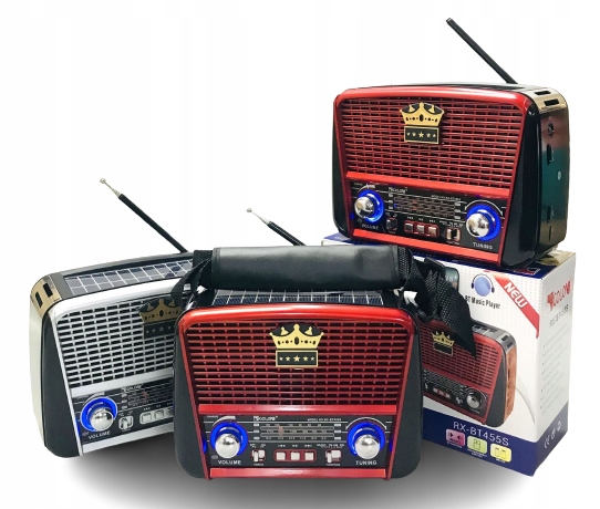 RADIO SOLARNE PRZENOŚNE RETRO AKUMULATOR SOLAR Model RX-BT455S