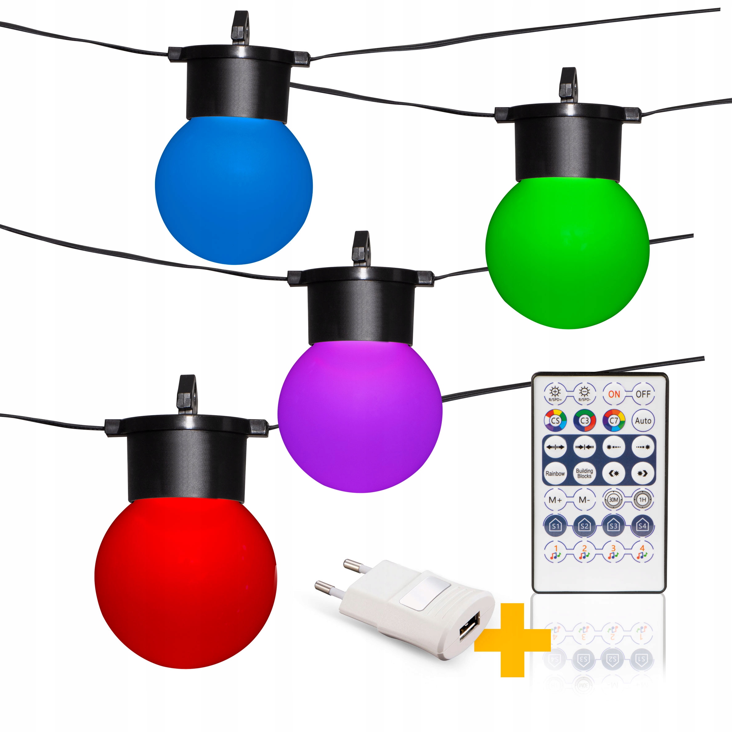 

Zestaw girlanda Party Light Rgb pilot ładowarka