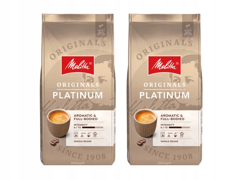 Kawa ziarnista Melitta Originals Platinum 2 x 1 kg