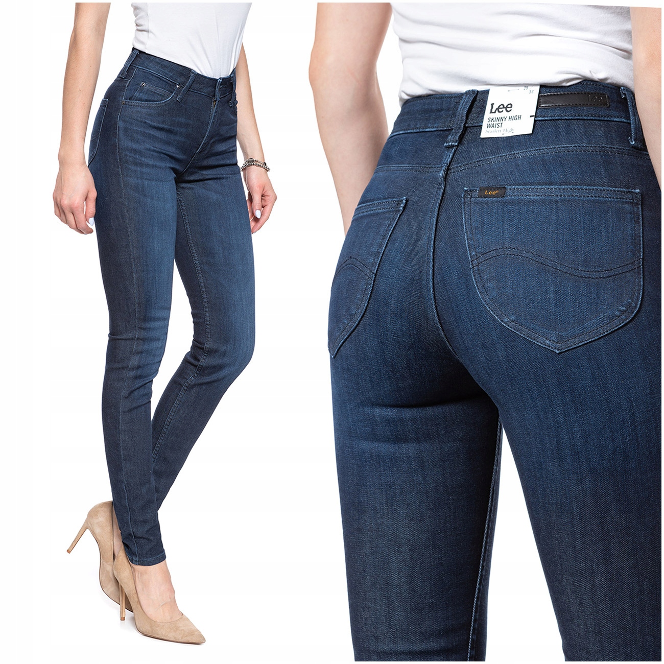 

Lee Scarlett Damskie Spodnie Jeansy Rurki W28 L33