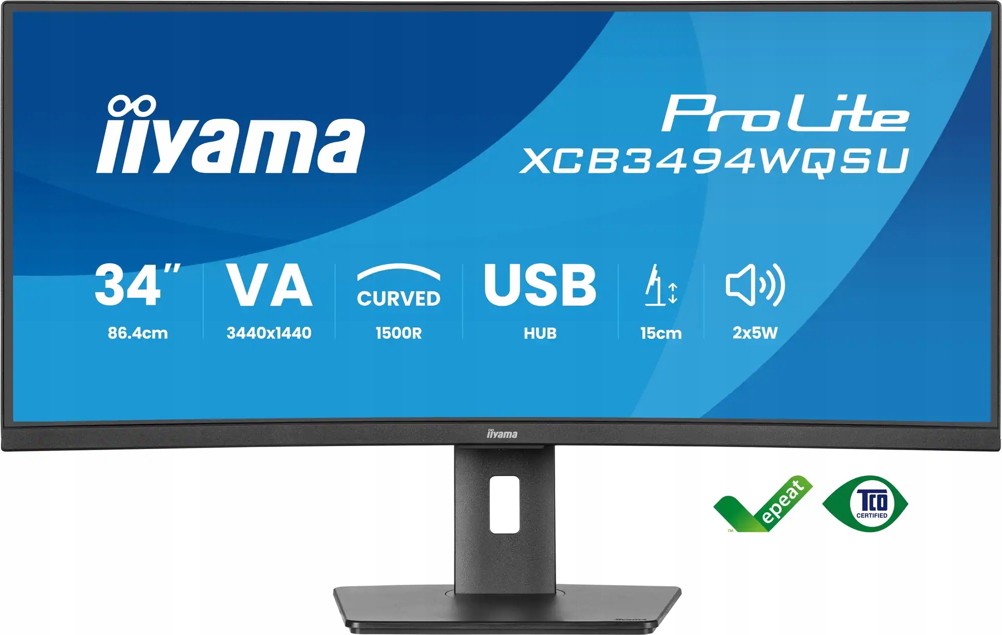 Monitor zakrzywiony iiyama ProLite XCB3494WQSU-B1 34" Uwqhd