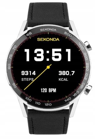 Pánské chytré hodinky Sekonda Active 45mm s monitorem tepové frekvence a spánku