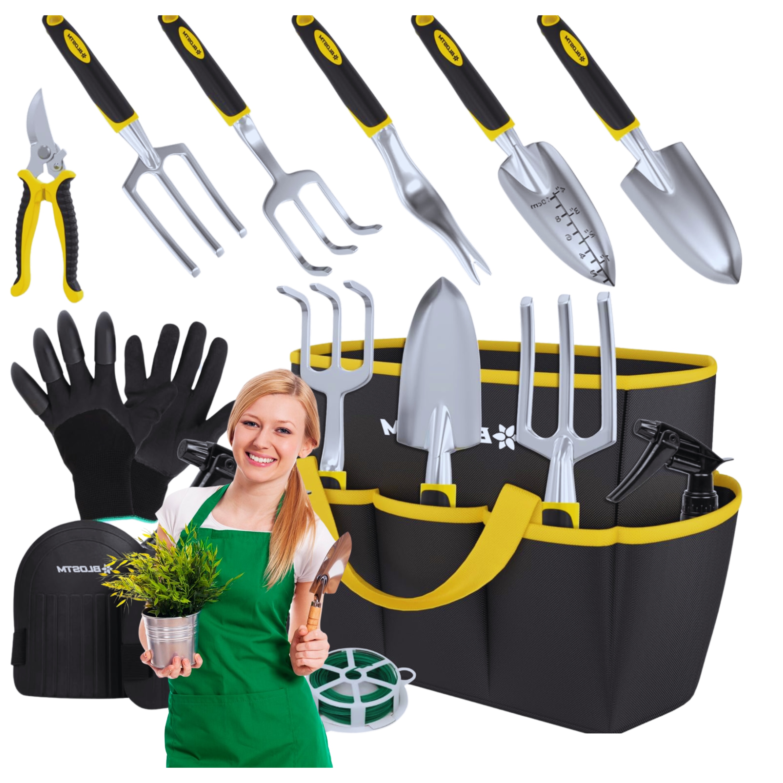 Sada zahradního nářadí 11 Ks robustní zahradní nářadí Odolné zahradní nářadí