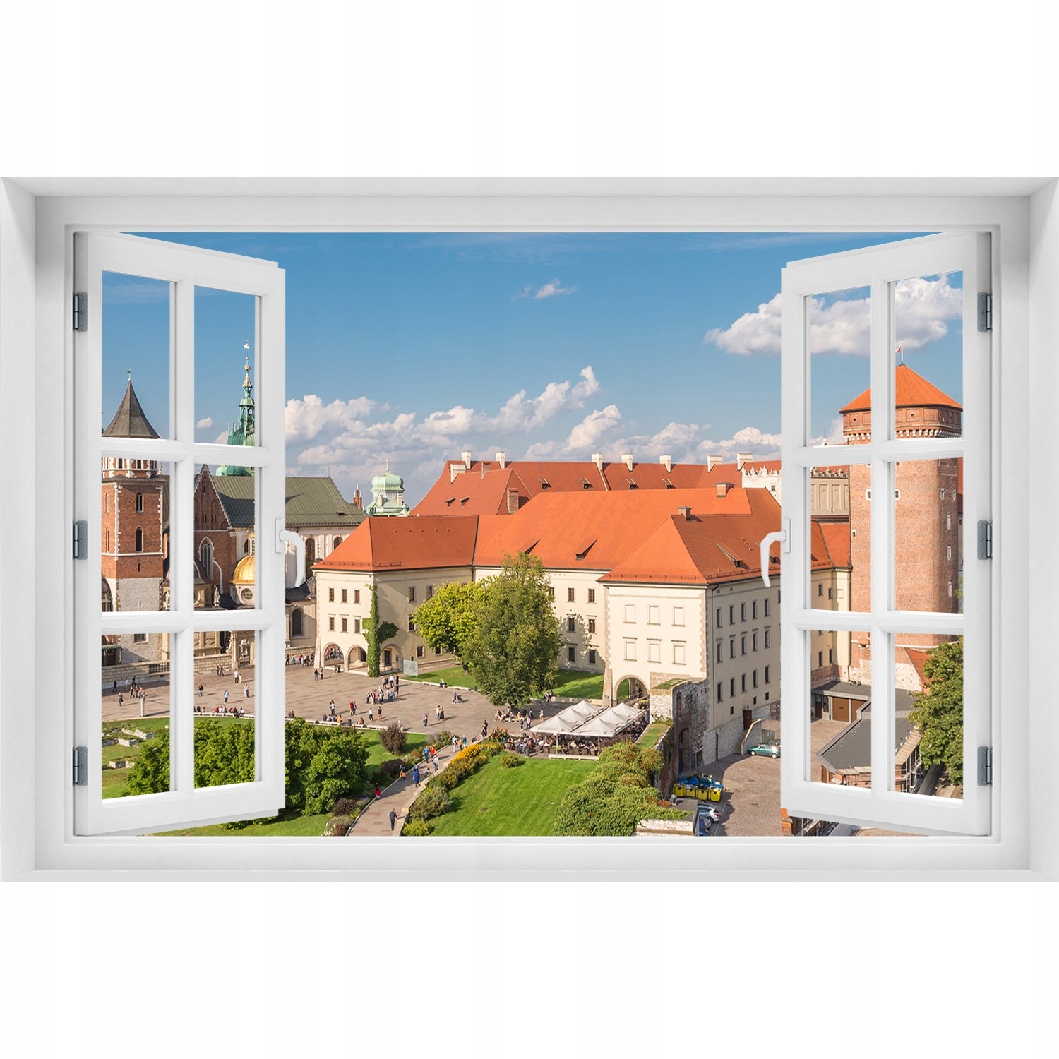 

Naklejka na ścianę 3D Okno Kraków Polska 120x80