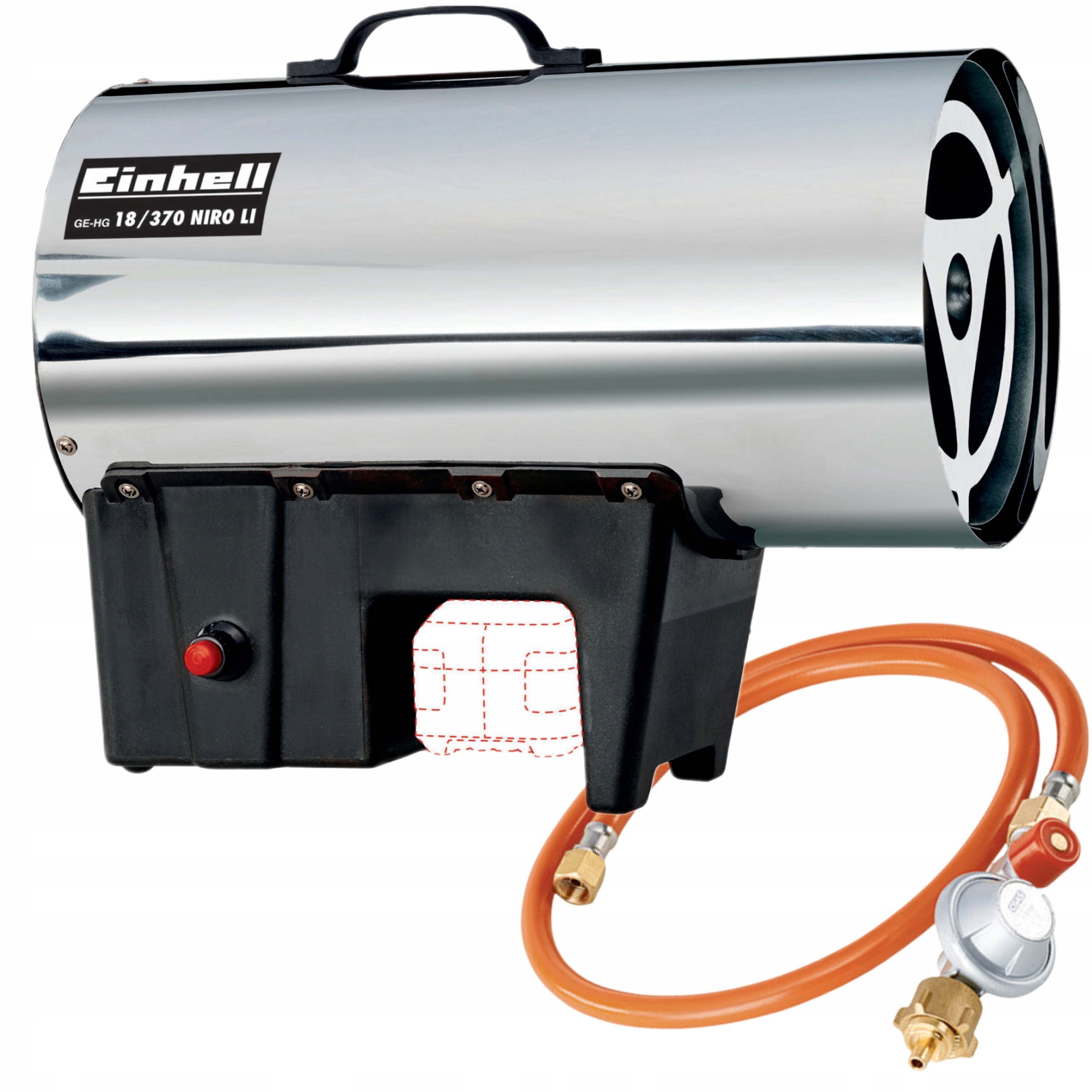 Einhell Akumulátorový Ohřívač 18V 37 kW Hadice Ge-hg 18/370 Niro L-Solo