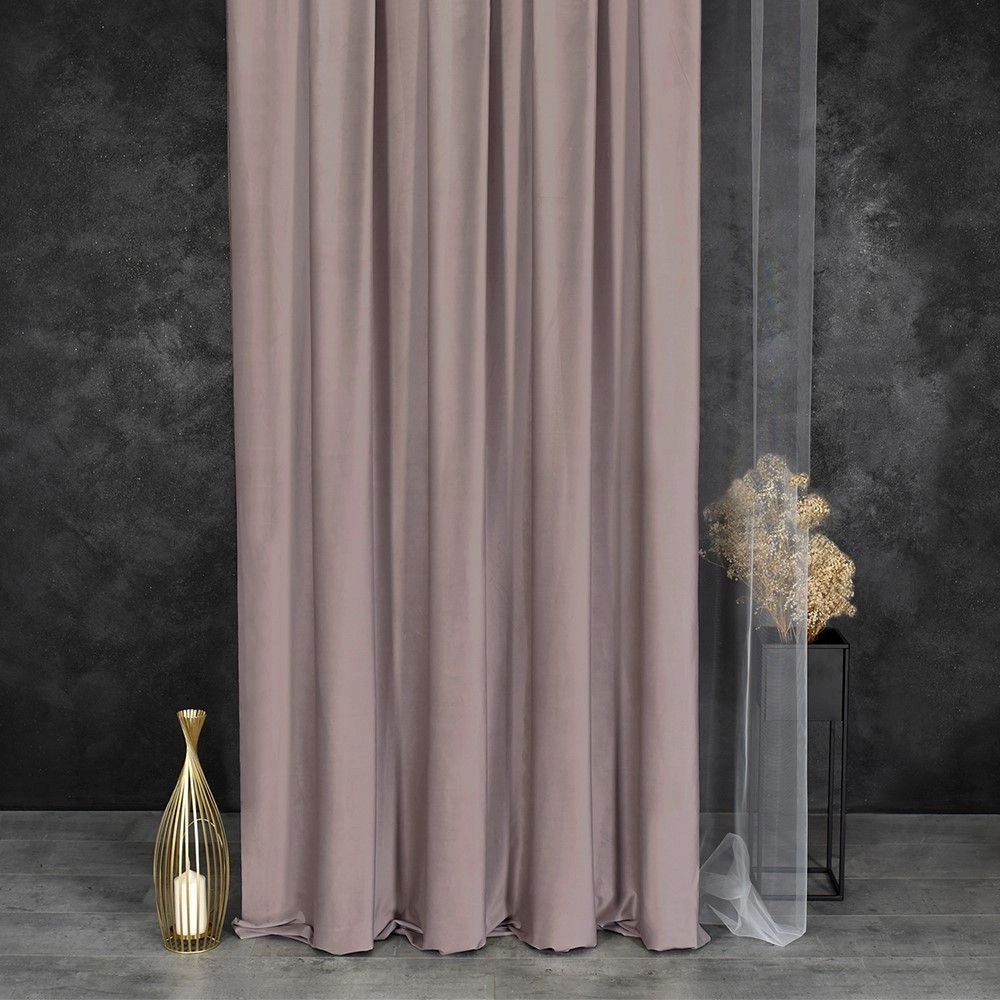 ZASŁONY HOLLAND 140x220 RÓŻ PRZELOTKI Na Wymiar Wzór gładki