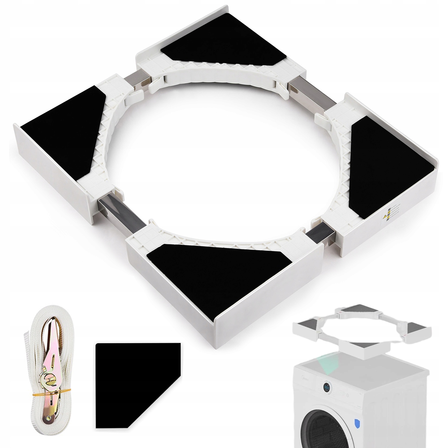 Łącznik Pralki Suszarki Uniwersalny Szerokość 46-66cm Antywibracyjna Pas