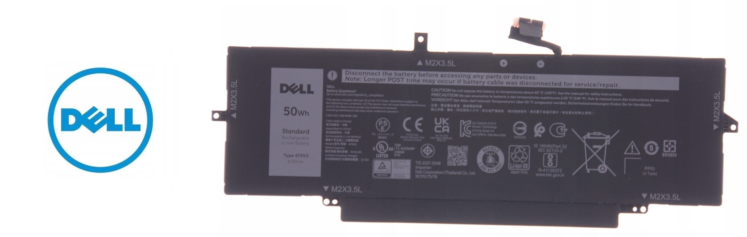Baterie pro notebooky Dell 47XV3 Latitude 9330, Latitude 9330 2-in-1