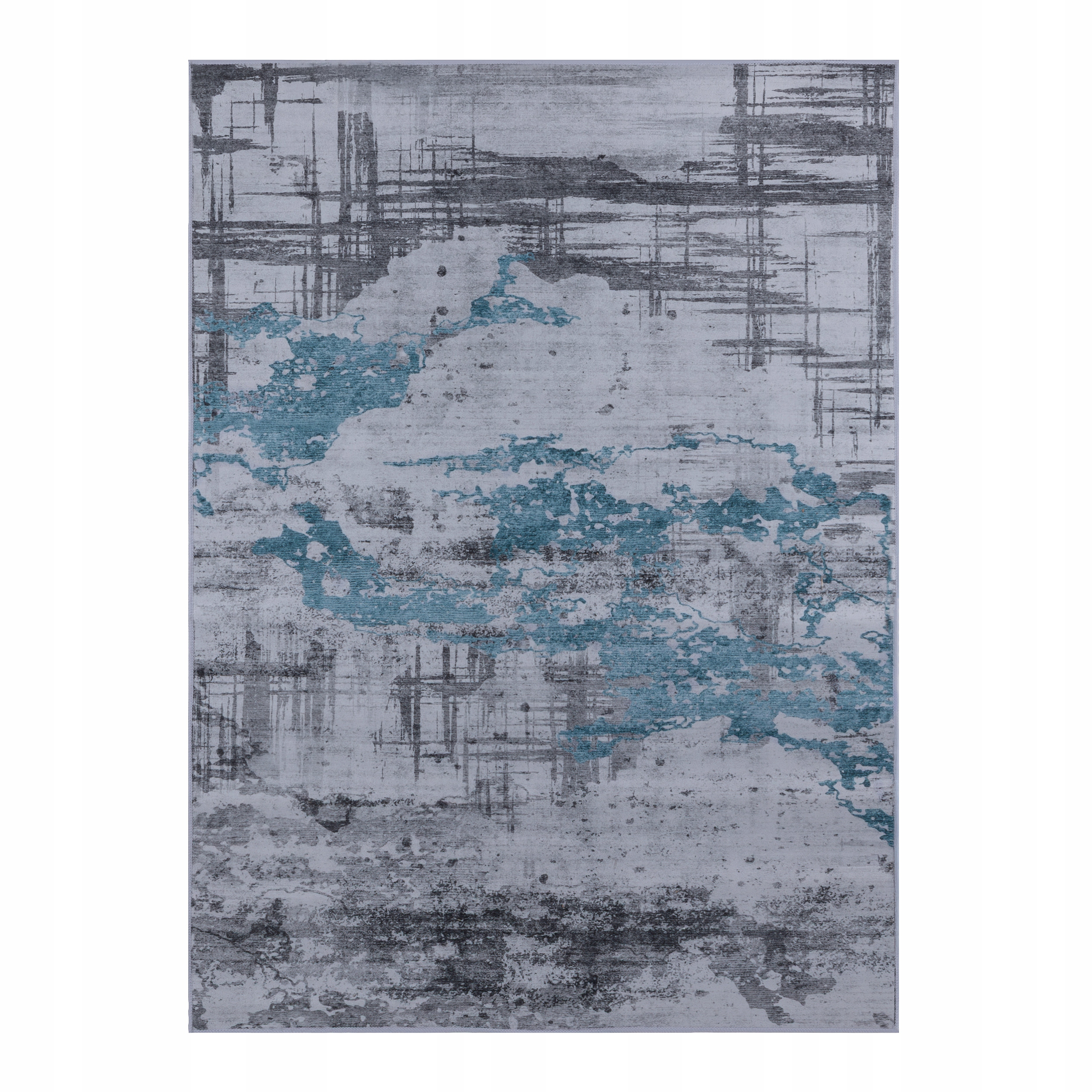 Koberec Do Obývacího Pokoje Ložnice 120x170 Šedý Modrý Vintage Bcf Protiskluzový