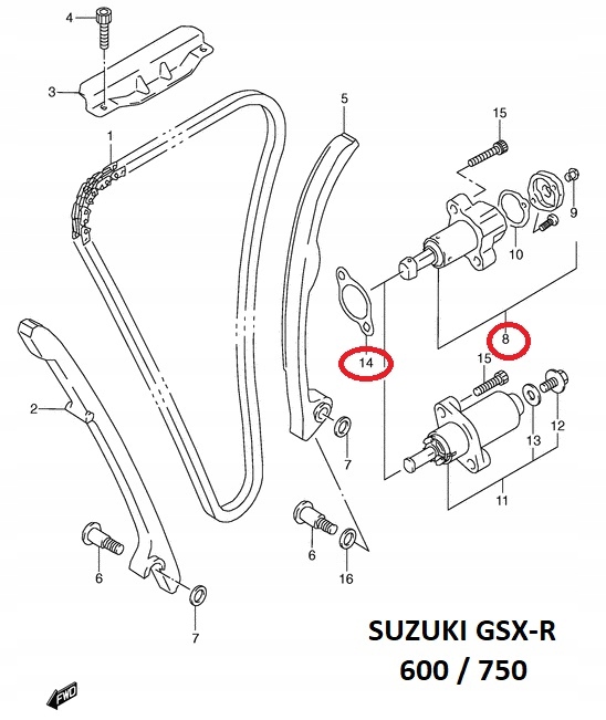 NAPINACZ ROZRZADU SUZUKI GS 500 GSX R 600 750 OEM Vehicle Match branded product