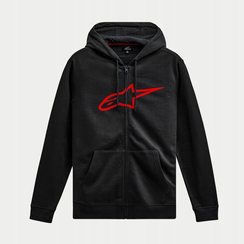 Mikina s kapucňou Alpinestars Ageless V3 čierna/červená XL