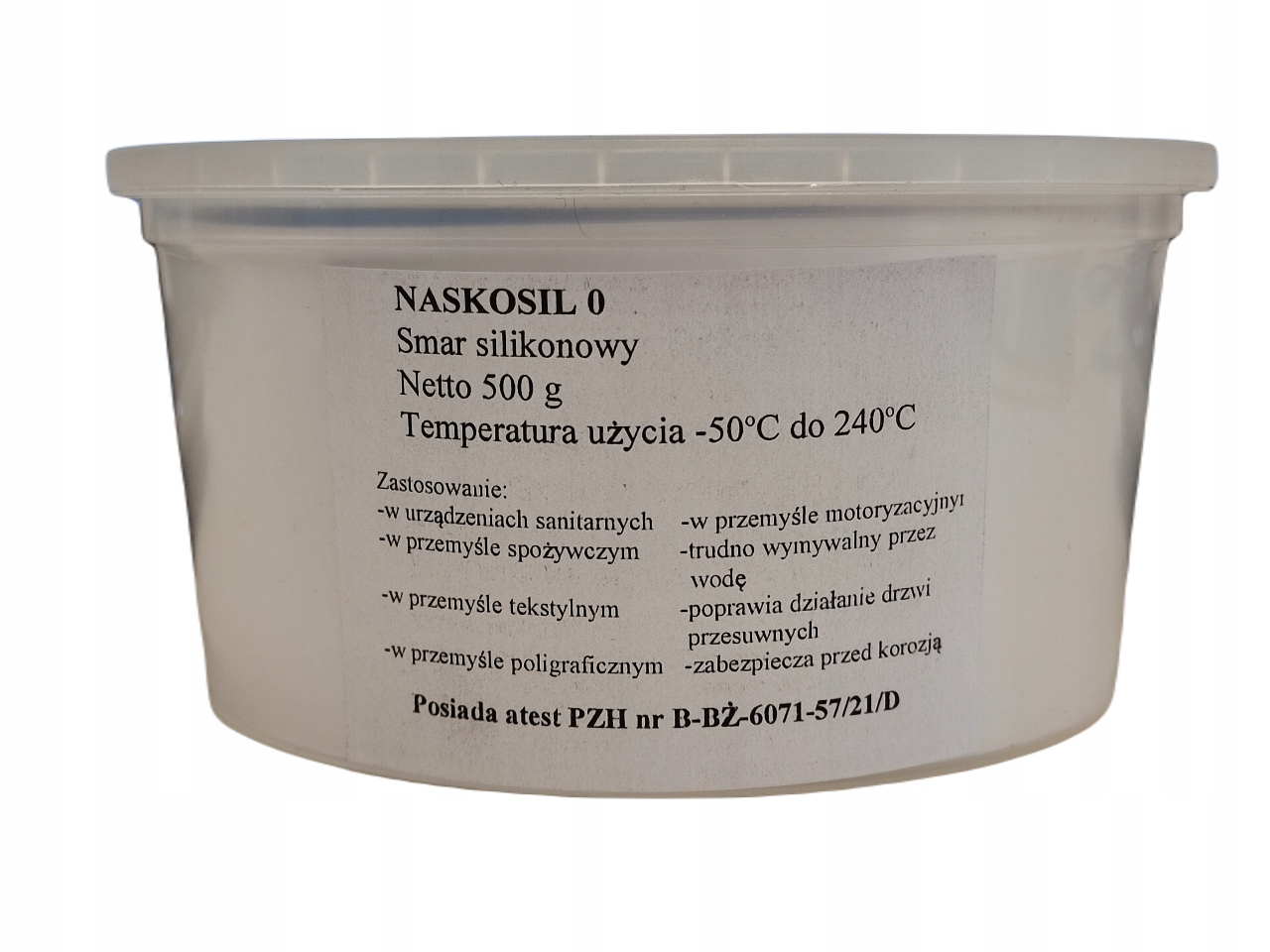Smar Naskosil 0 500g smar silikonowy