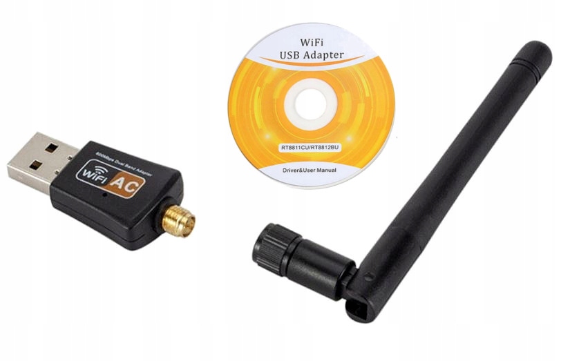 

Karta sieciowa Wifi Usb AC600 2GHz 5GHz 600 mbps
