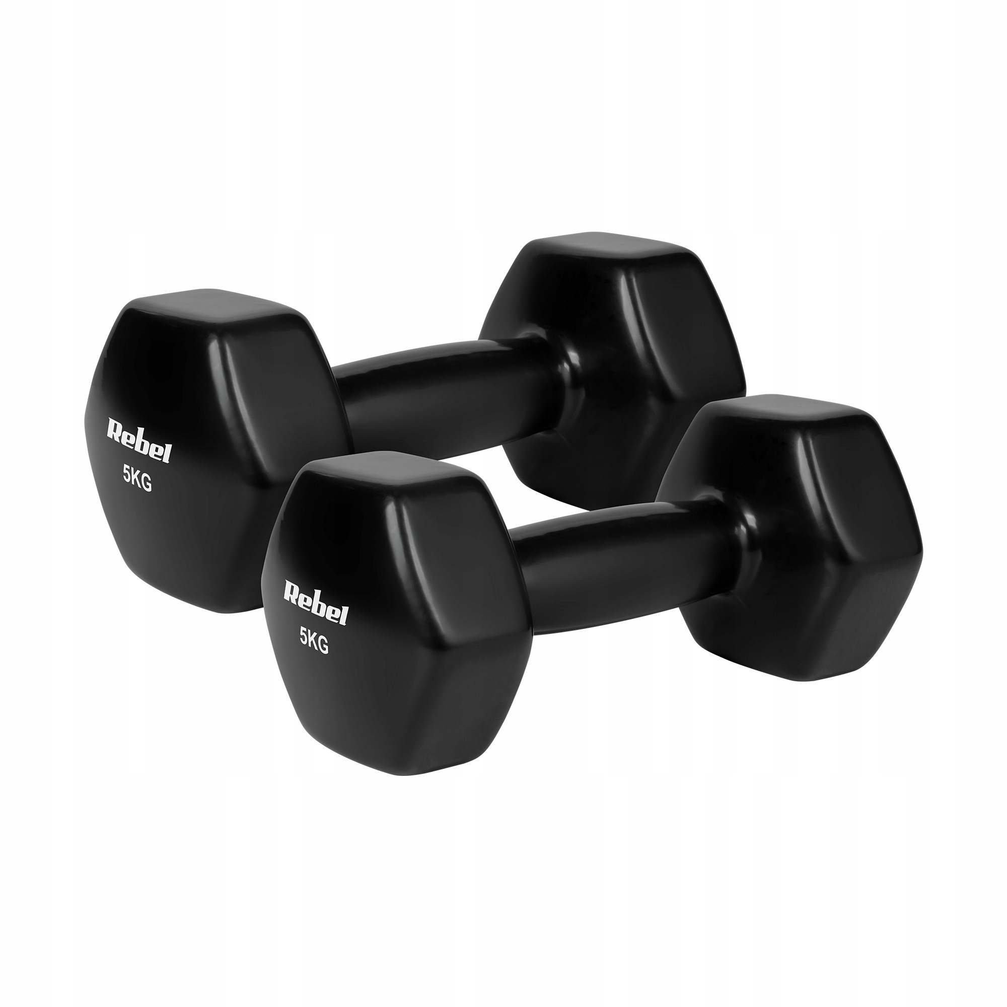 Vinylové litinové činky Hex 2 x 5 kg Rebel
