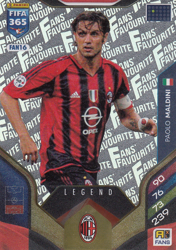 Karta Panini Fifa 365 2026 Fans' Favourite Paolo Maldini FAN16
