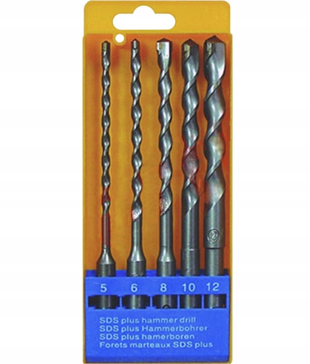 

Komplet wierteł do betonu 5 12mm 5szt Sds plus