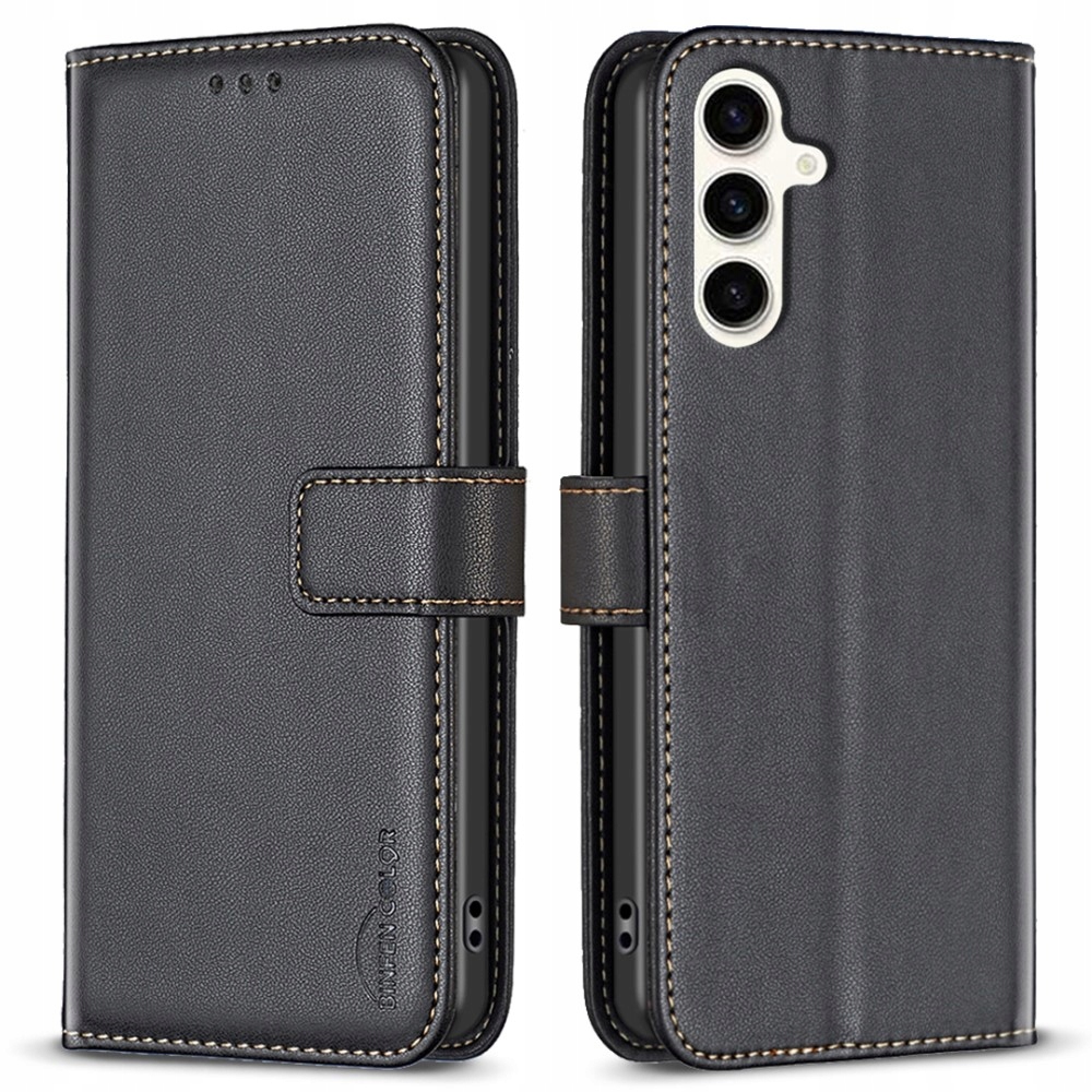 Etui Z Klapką Do Samsung Galaxy S23 Fe Szkło Hartowane 9H Pokrowiec Case