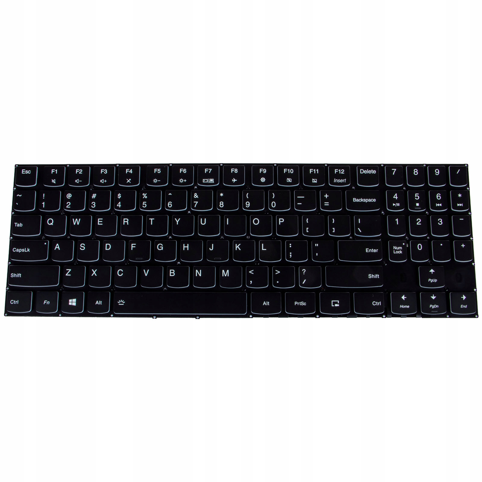 Podsvícená klávesnice qwerty Lenovo Legion Y540 17 bílá, bílé písmo