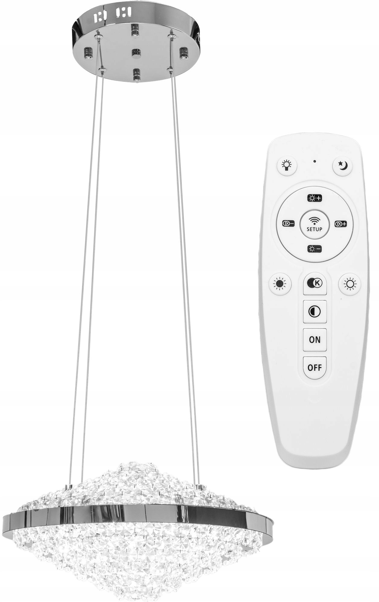 

Lampa Sufitowa Plafon Led Ciepły Nowoczesna Chrom