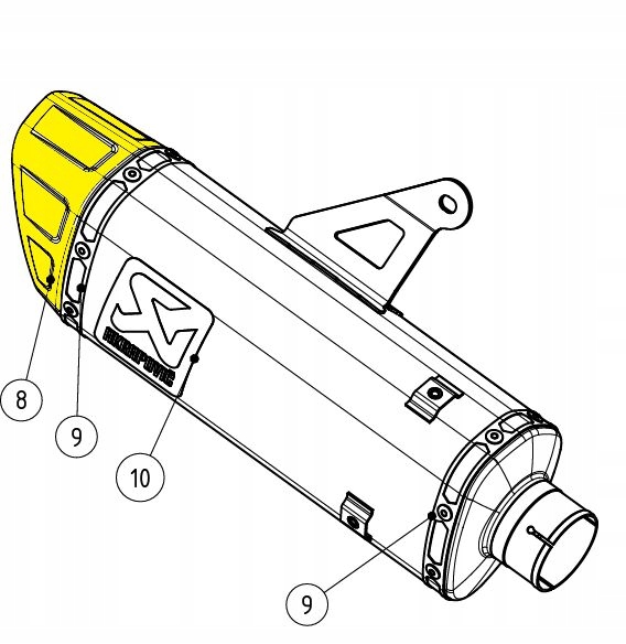 Záslepka Koncovky Výfuku Akrapovic Yamaha YZF-R7 V-EC398
