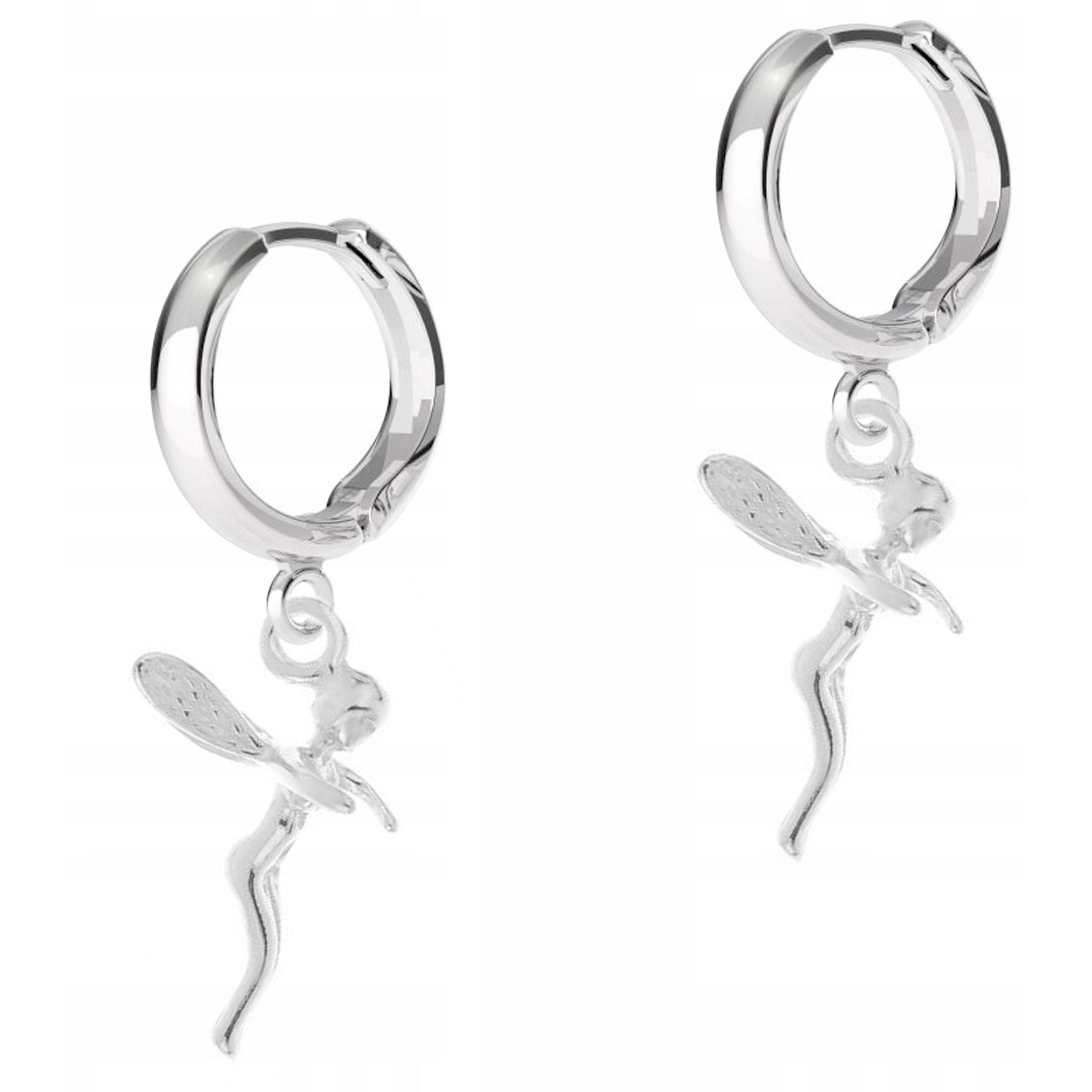 Stříbrné Náušnice Lesní víla Víly Plechovka Elf Čarodějky Stříbro 925