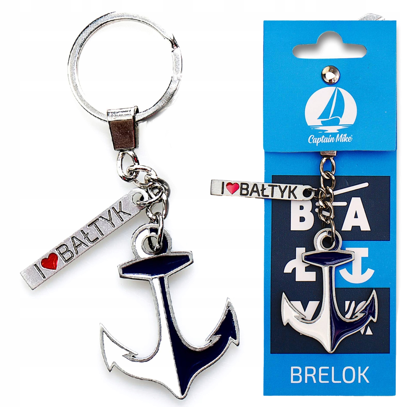 

Brelok do kluczy kotwica znad morza I Love Bałtyk