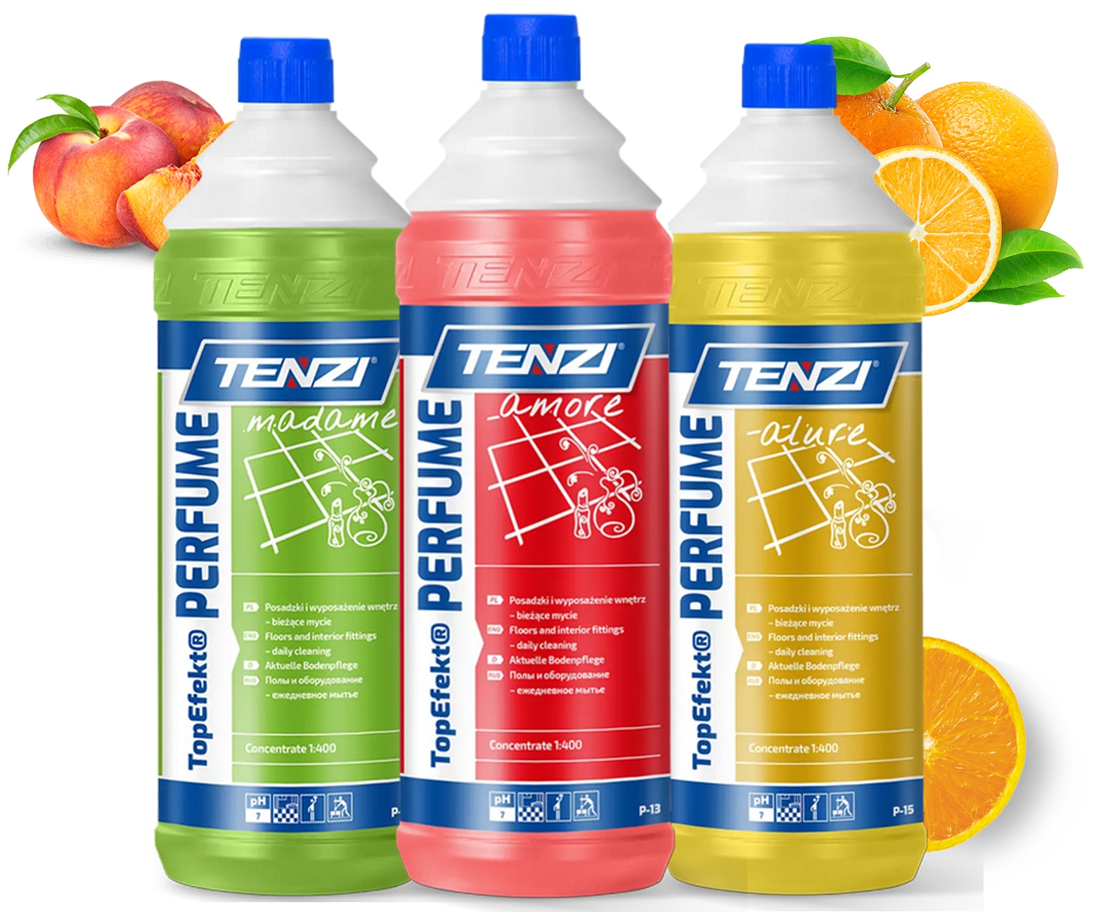 Levně Přípravky Tenzi Na Mytí Podlah Top Efekt Parfémové Vůně Komplet 3 ks
