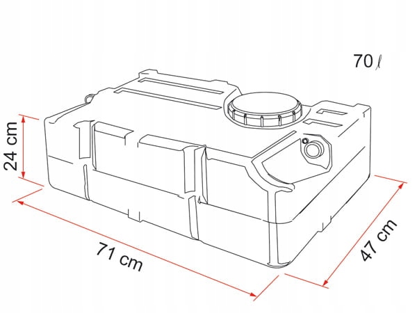 Zbiornik na wode czysta 70L Fiamma kamper przyczep Brand Fiamma