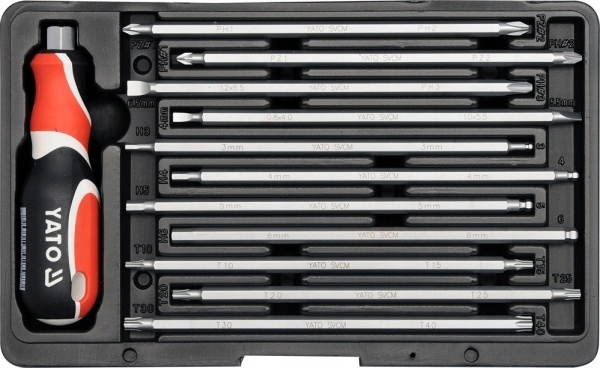Yato отвертка со сменными наконечниками YT-2797