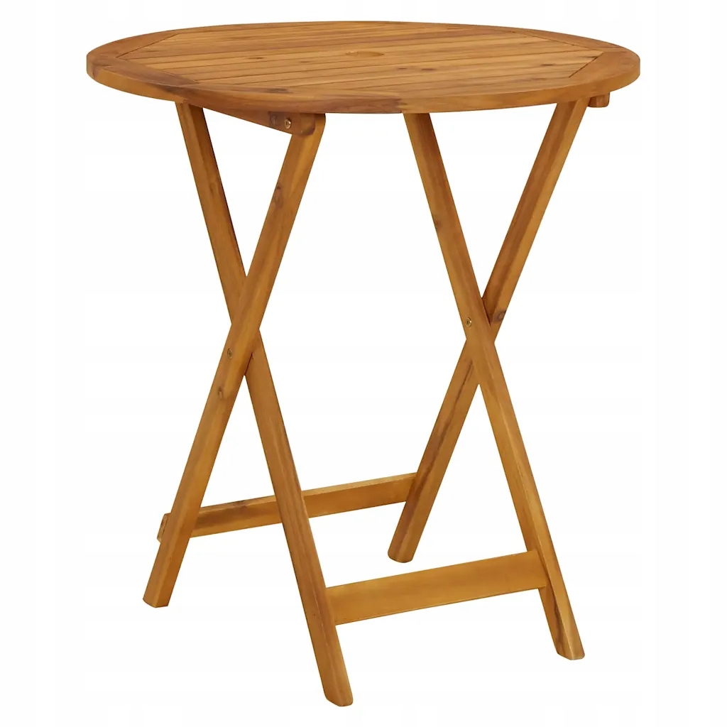 Skládací zahradní stůl z masivního akáciového dřeva, 70 x 75 cm
