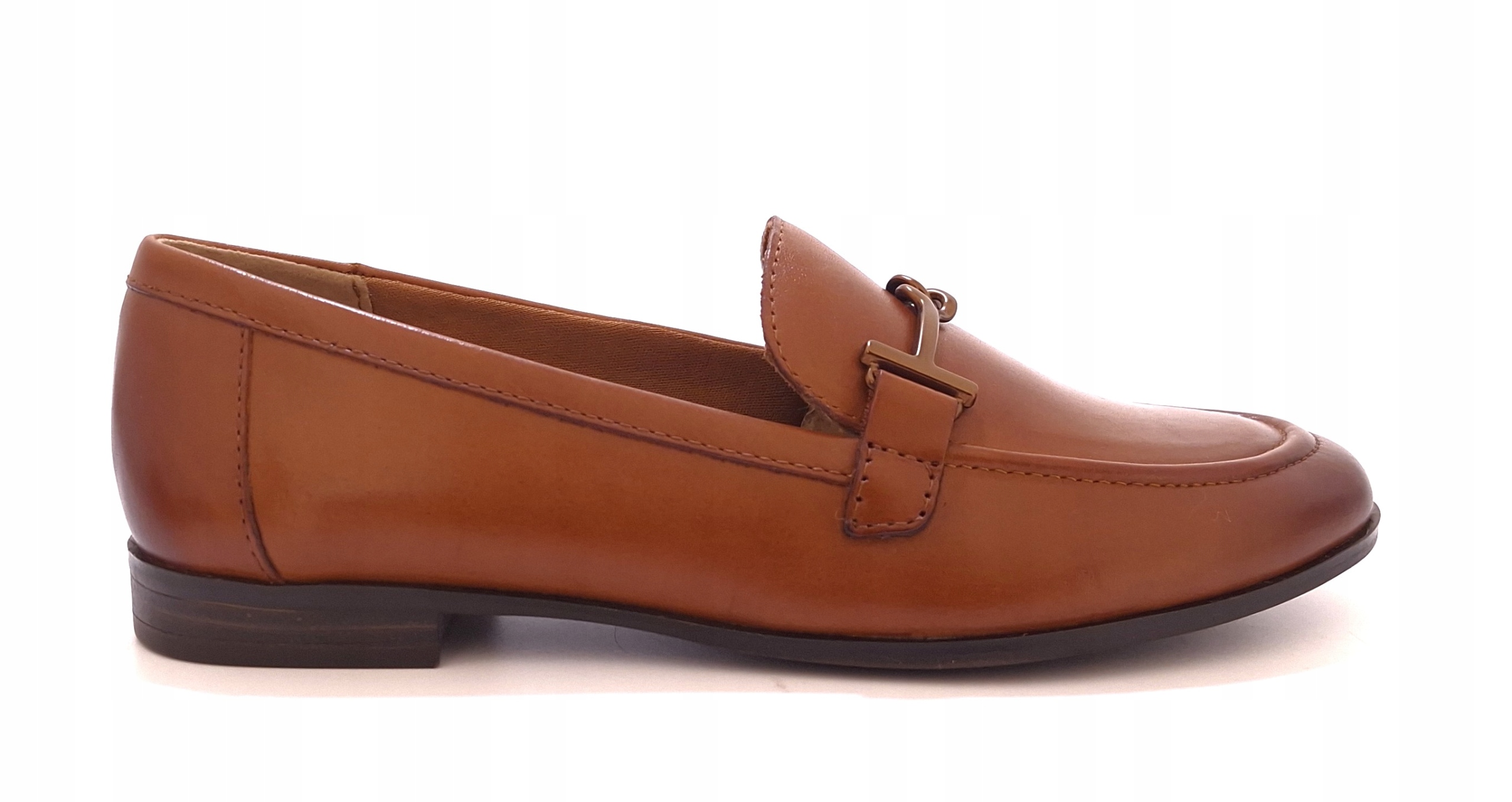 Elegantní dámské mokasíny z hnědé kůže Marco Tozzi 24246 r37