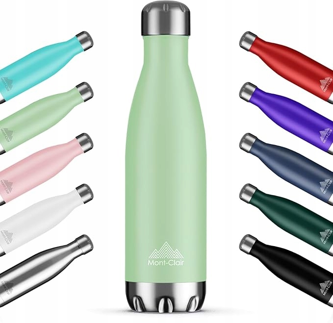 Mont-Clair H2O Butelka do picia ze stali nierdzewnej 500ml Jasno Zielona
