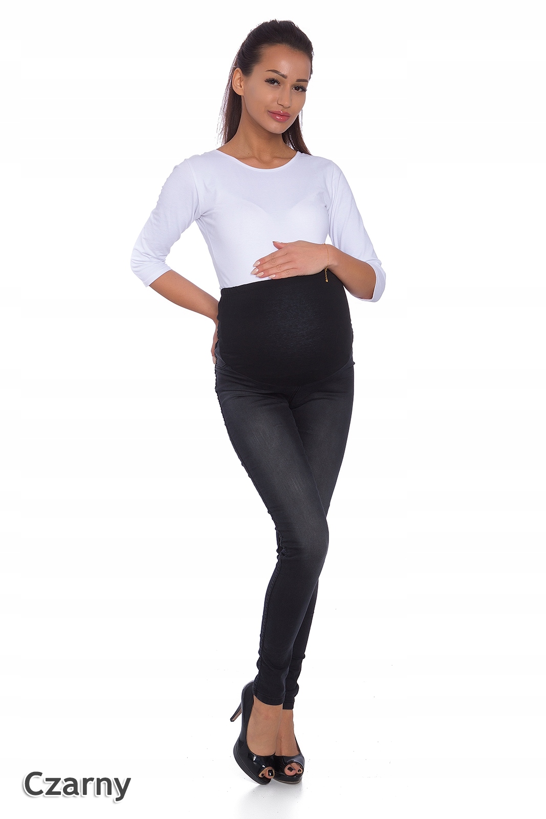 221__roz._S__CIĄŻOWE SPODNIE JEANS , SLIM Fason rurki