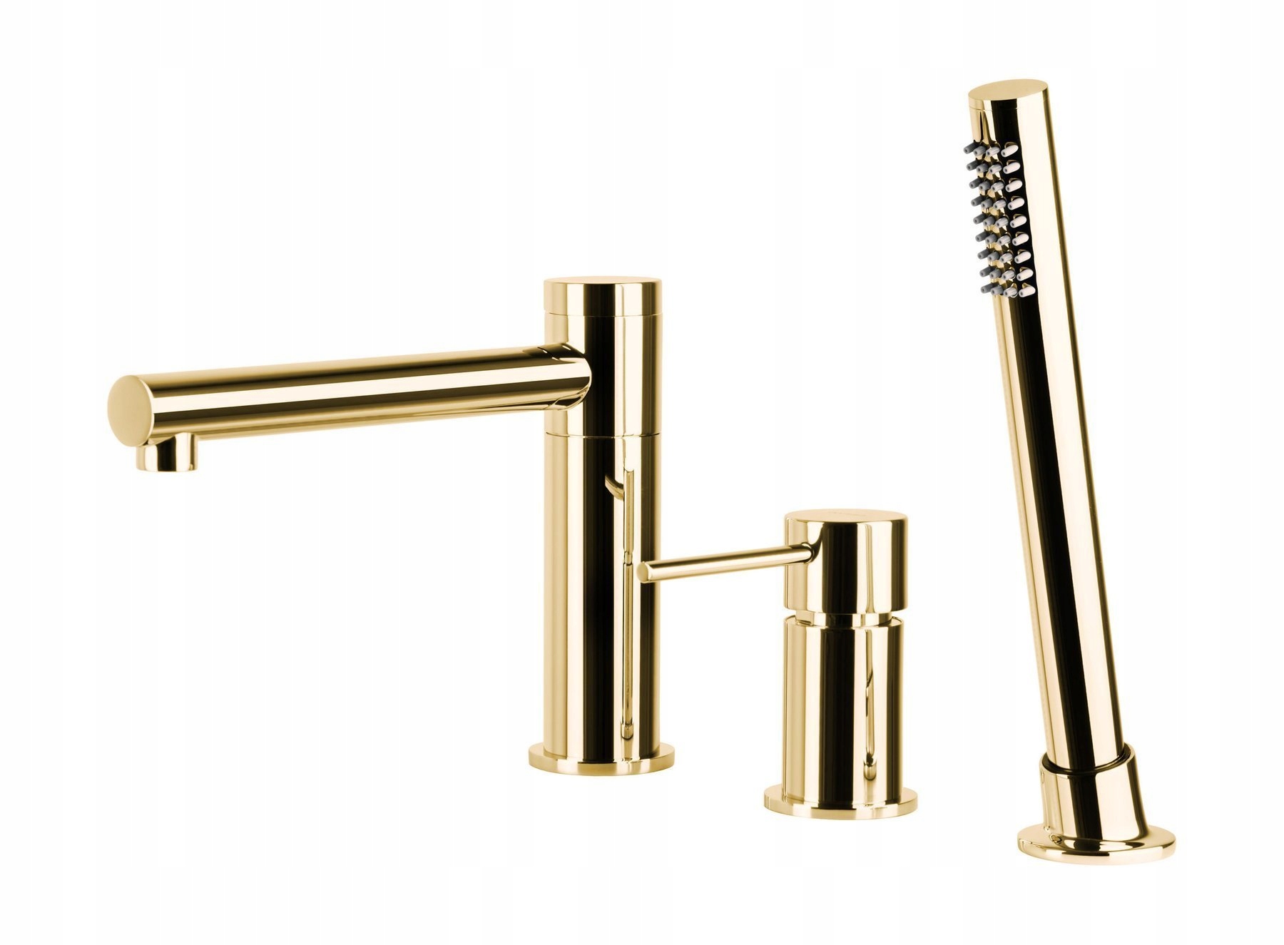 3-otvorová vaňová batéria Corsan CMB7542GL Lugo zlatá s výtokom a slúchadlami