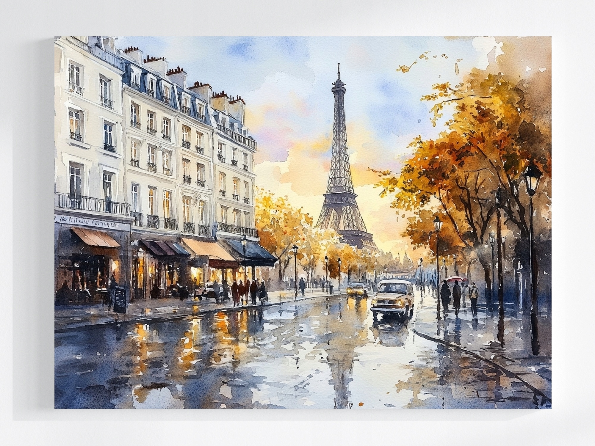Obraz Na Plátně Canvas Krajina Francie Paříž Eiffelova Věž Podzim 80x60