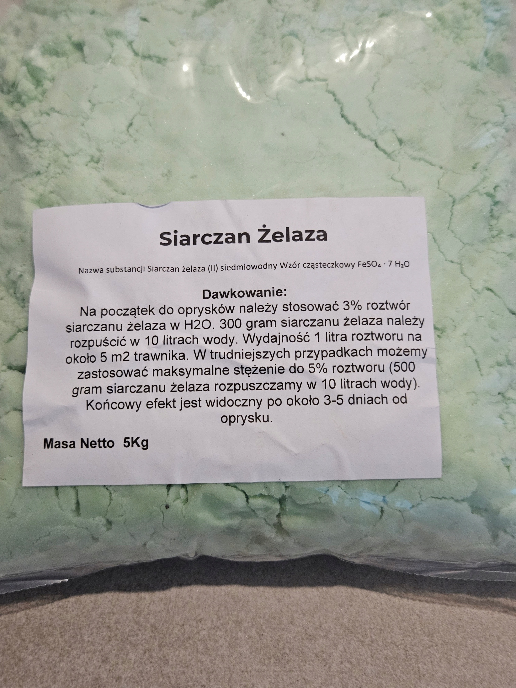 

Siarczan Żelaza nawóz do trawy Mech Antymech 5Kg