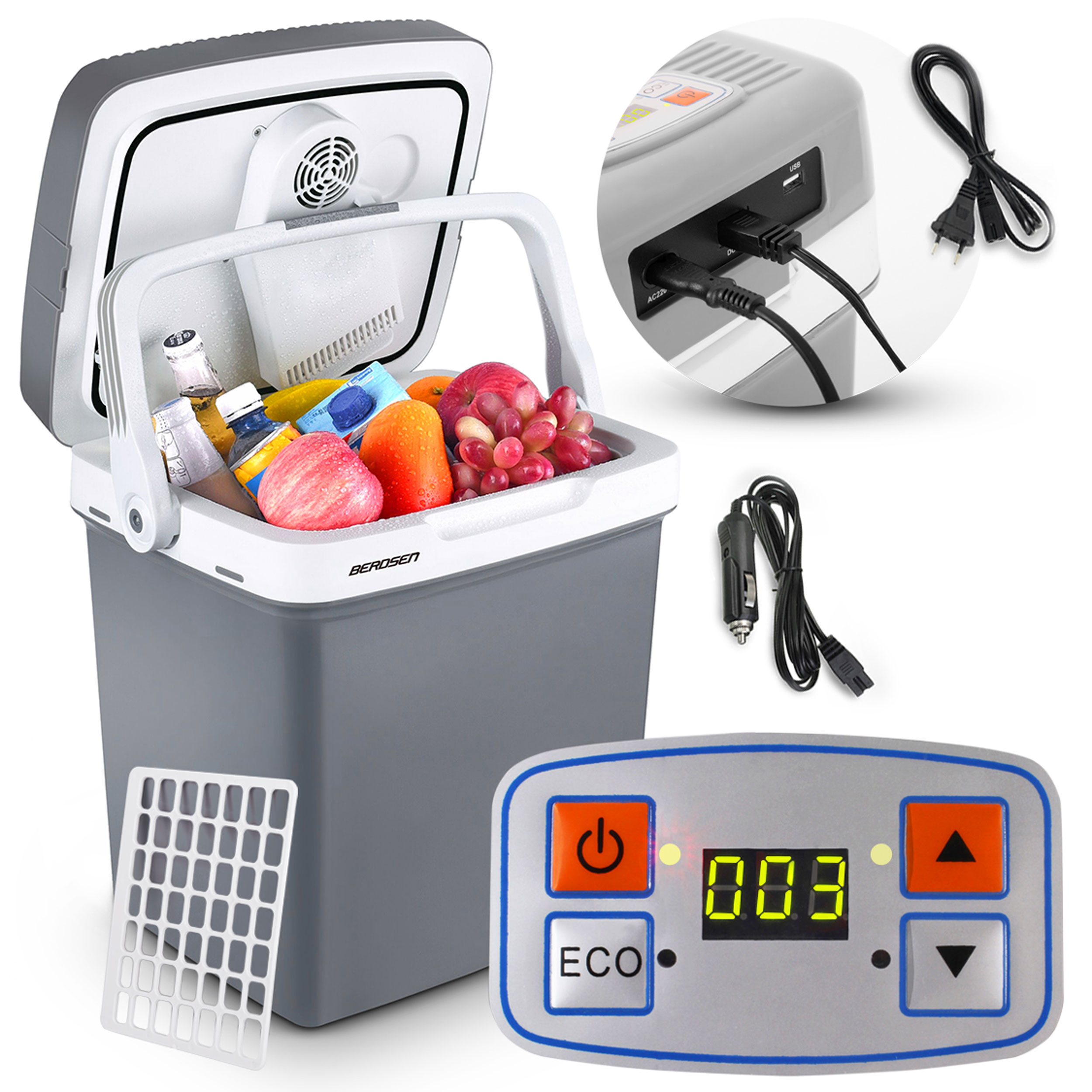 

Lodówka Turystyczna Samochodowa 12V i 230V Usb 27L