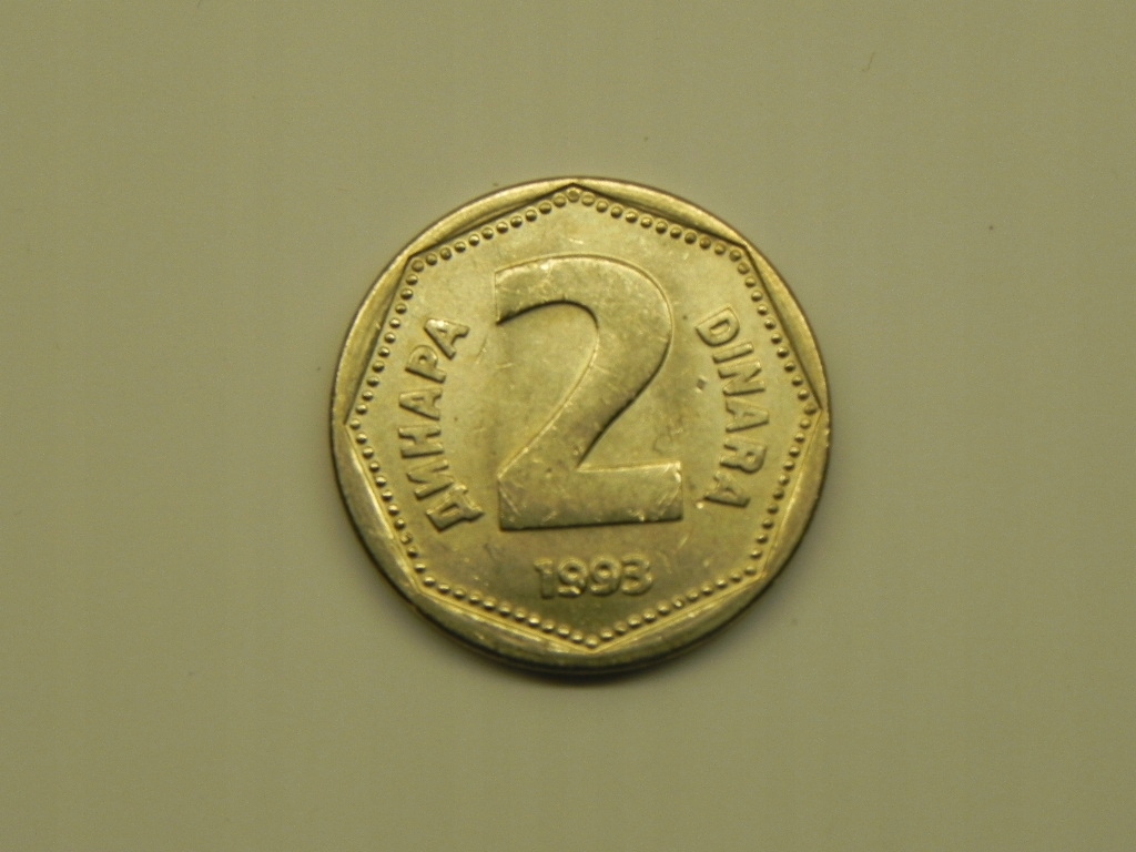 2913/ 2 DINARA 1993 JUGOSŁAWIA