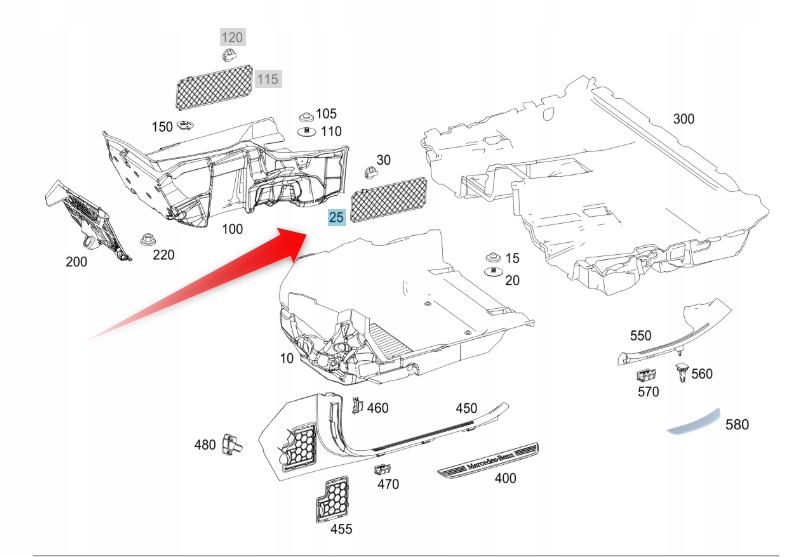 Ochranná Síť U Tunelu Mercedes A2088140007649G21