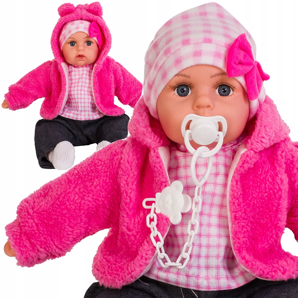 

Duża Lalka Bobas Doris Baby Śpiewa Mówi Pl smoczek