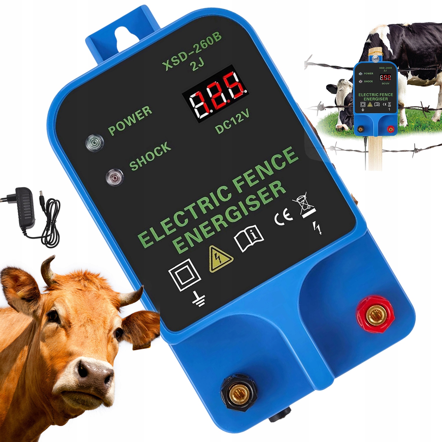 Výkonný Elektrický Pastuchový Elektrizátor Pro Rančové Farmy 1.5-3J IP54