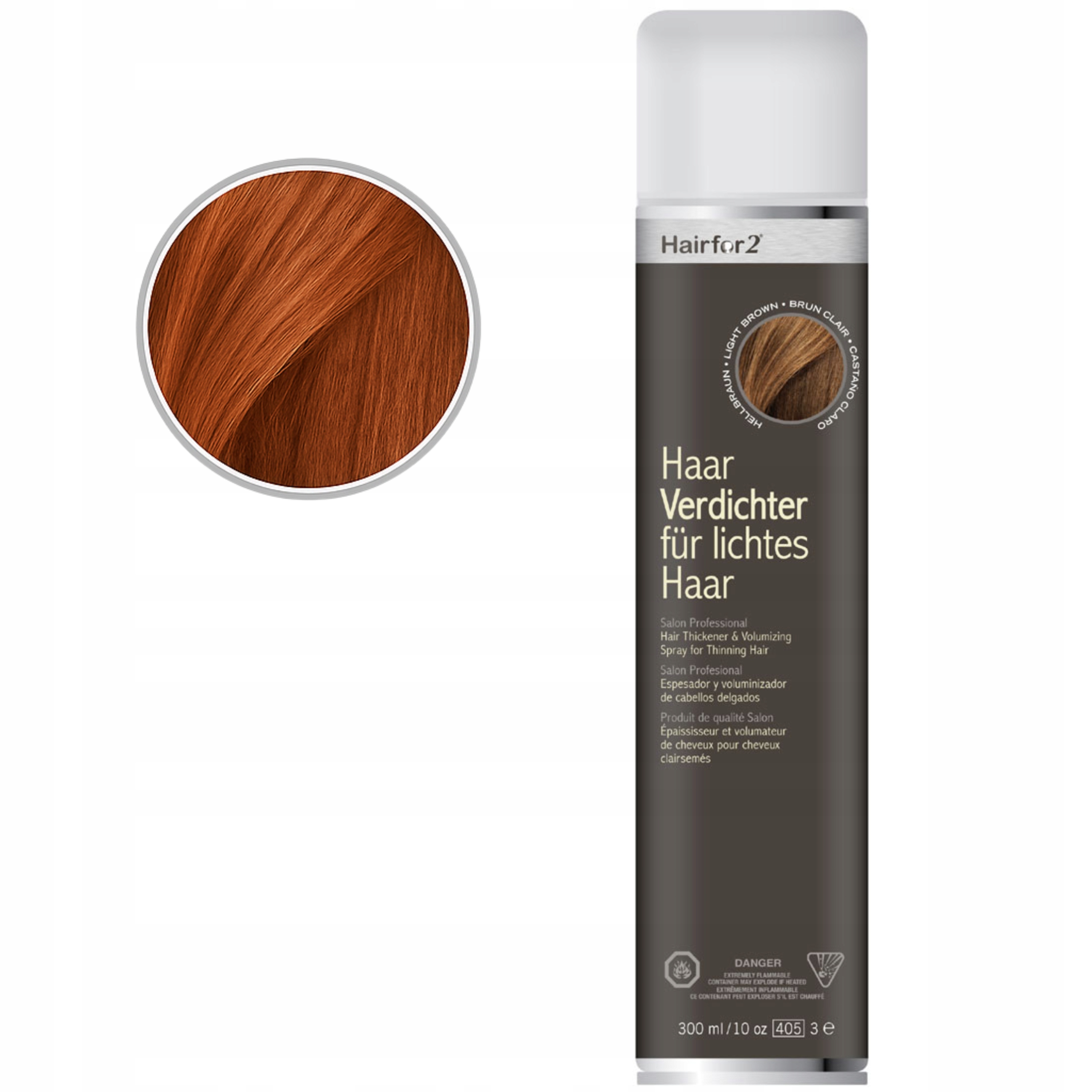 HairFor2 300ml Kaštanový Lak na zahušťování vlasů