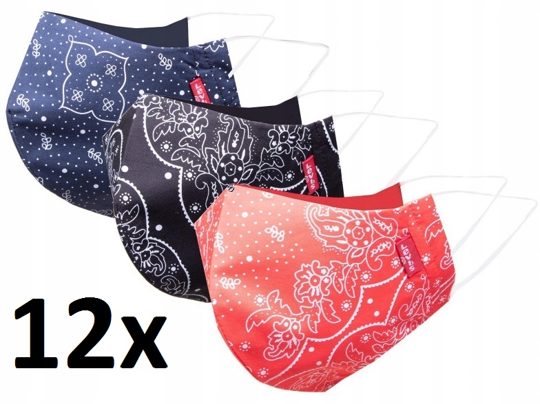 

Levi's Maseczka Maseczki Bawełniane Markowe 10+2