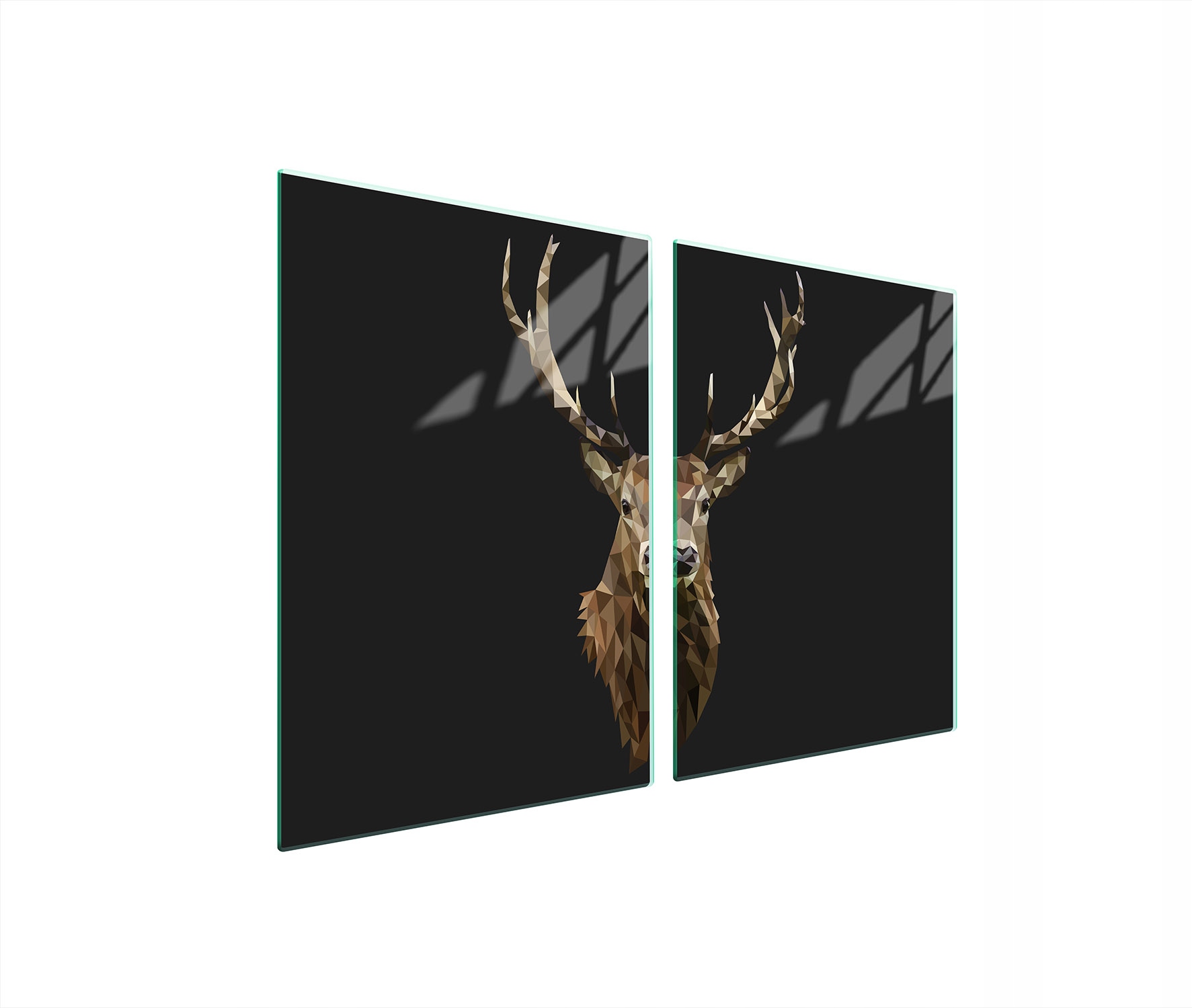 Skleněná Ochranná Deska Do Kuchyně 2x45x52 Jelen Tvrzené Sklo