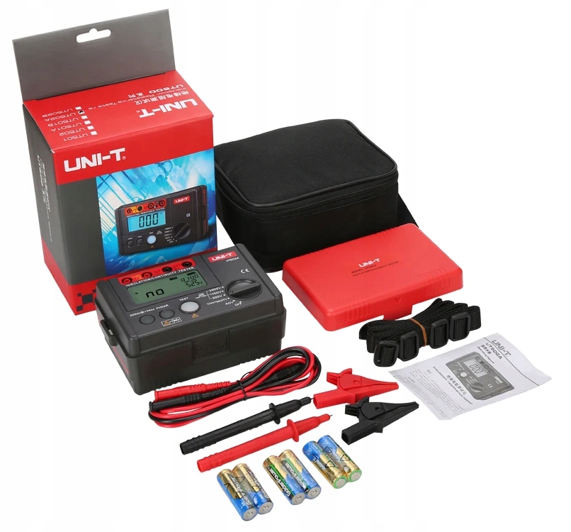 Multimetrový digitálny merač izolačného odporu Uni-t UT502A príslušenstvo