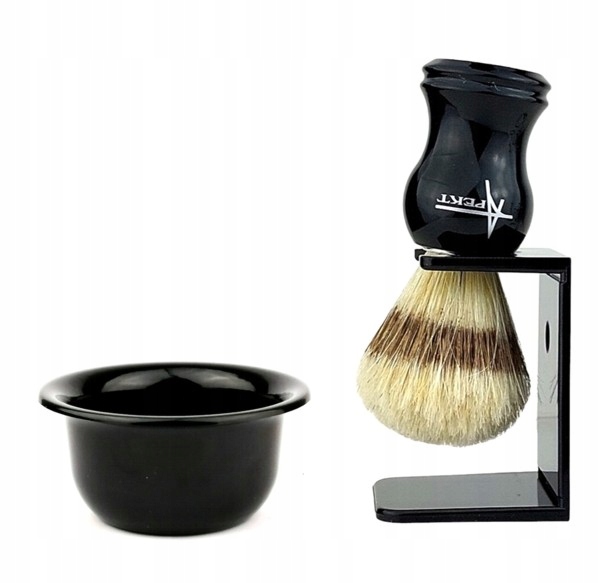 Štětka na holení Premium Kelímková miska na mýdlo na holení Sada