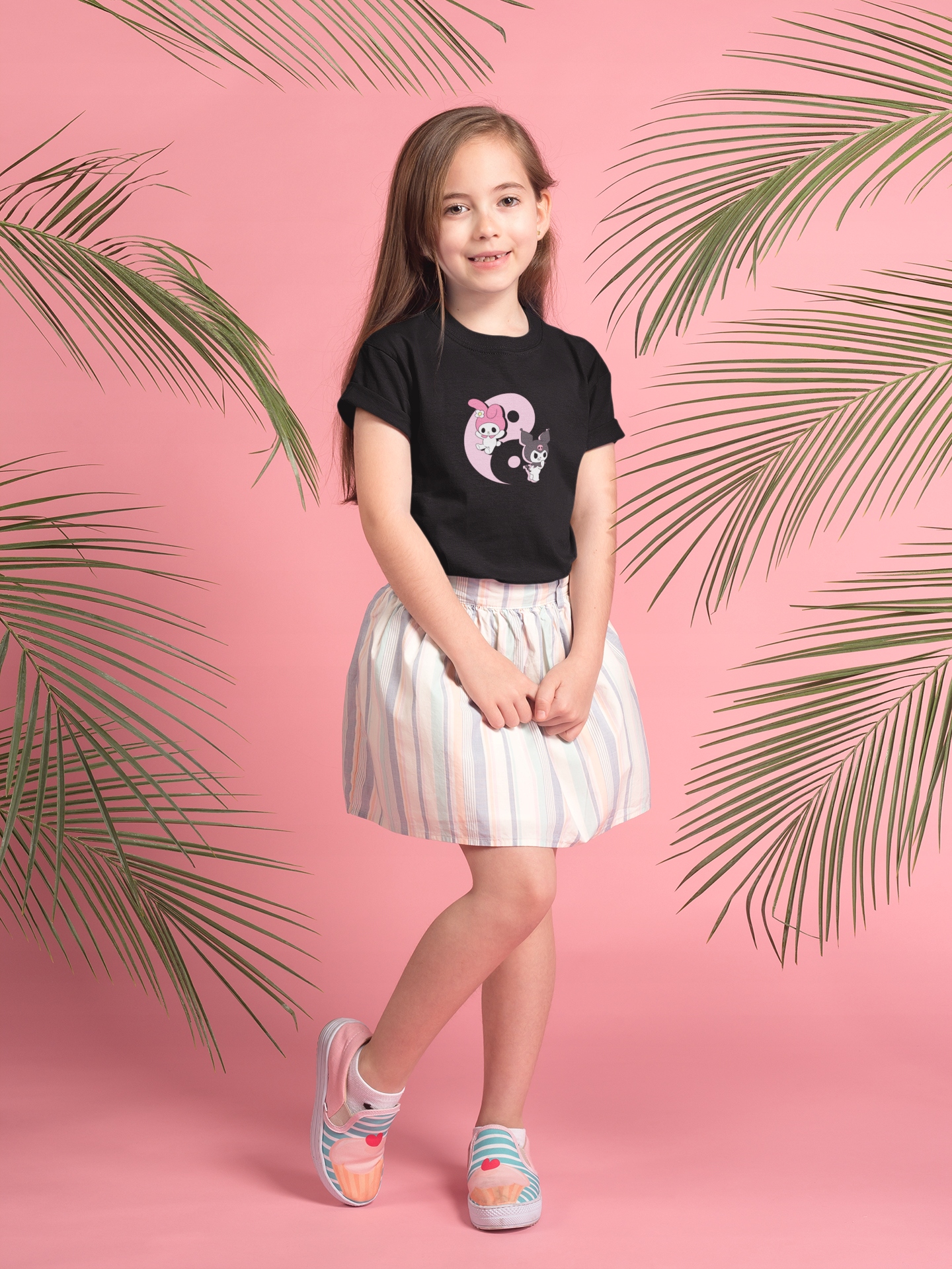 T-SHIRT CZARNY BAWEŁNA DZIECKO KOSZULKA KUROMI YIN YANG PREZENT 152 158 Kod producenta t-shirt kuromi