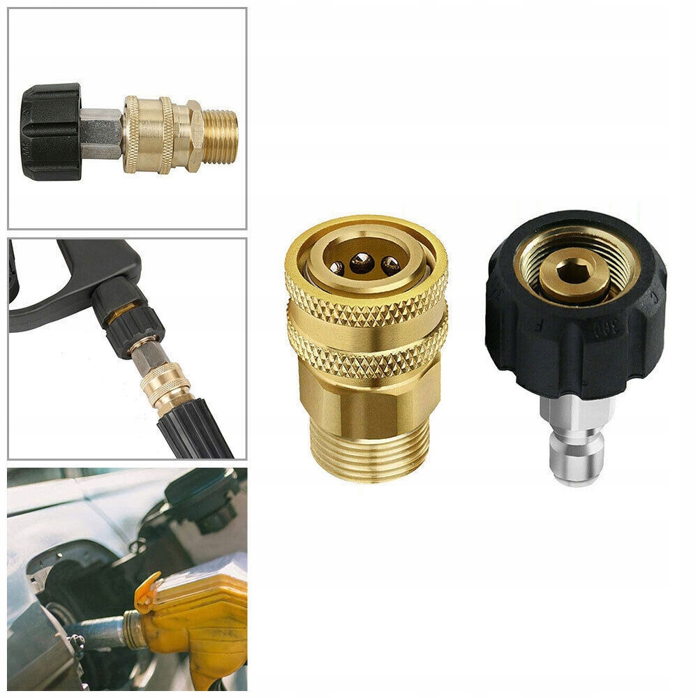 2SZT ZESTAW MOSIĘŻNA ADAPTERÓW DO MYJKI CIŚNIENIOWEJ 3/8 CALA SZYBKOZŁĄCZE Marka bez marki